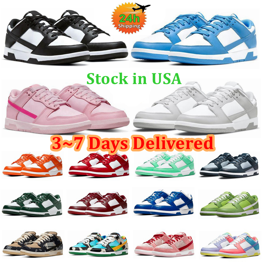 Mens Women Running Shoes Lows Panda Black White Triple Pink University Blue Photon Dust Court Purple Red UNC Sports Men Outdoor Sneakers Big Size 13