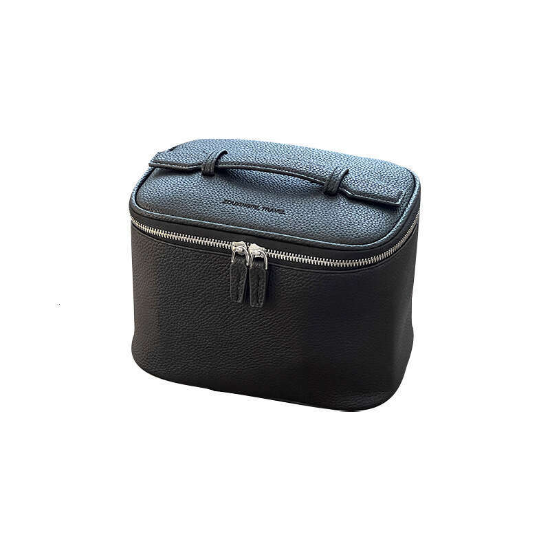 Cowhide Tool Box Bag Portable Large Capacity Travel Professional Business Trip Handheld Makeup Case Storage