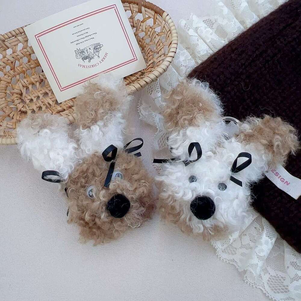 Autumn Winter New Pendant Cute Puppy Plush Doll Creative Cartoon Keychain Bag Decoration Accessories for Women