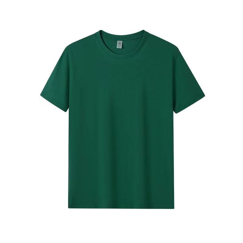 K2104 Custom heavyweight cotton round neck short-sleeved T-shirts for men and women with DIY printed logo embroidery