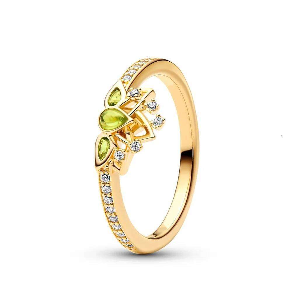 New Hot Selling 925 sterling silver with Golden Color Bow Ring, for Women Jewelry, Elegant Crown Ring, Wedding, Anniversary Gifts