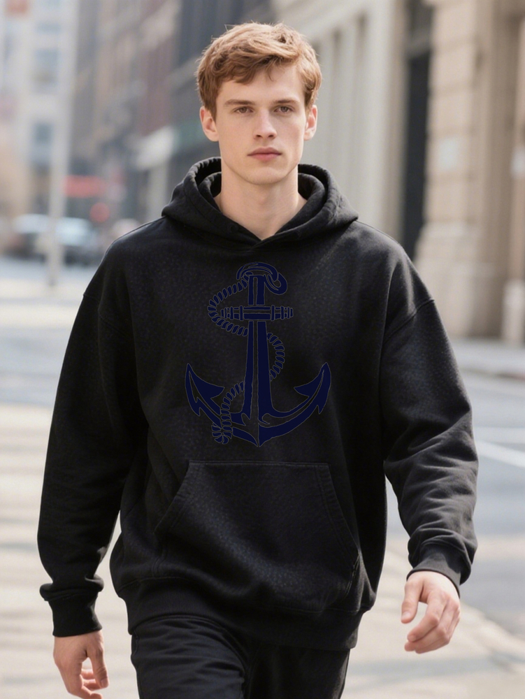 Casual Online Sailor Print Pattern Hoodie Men's Gift