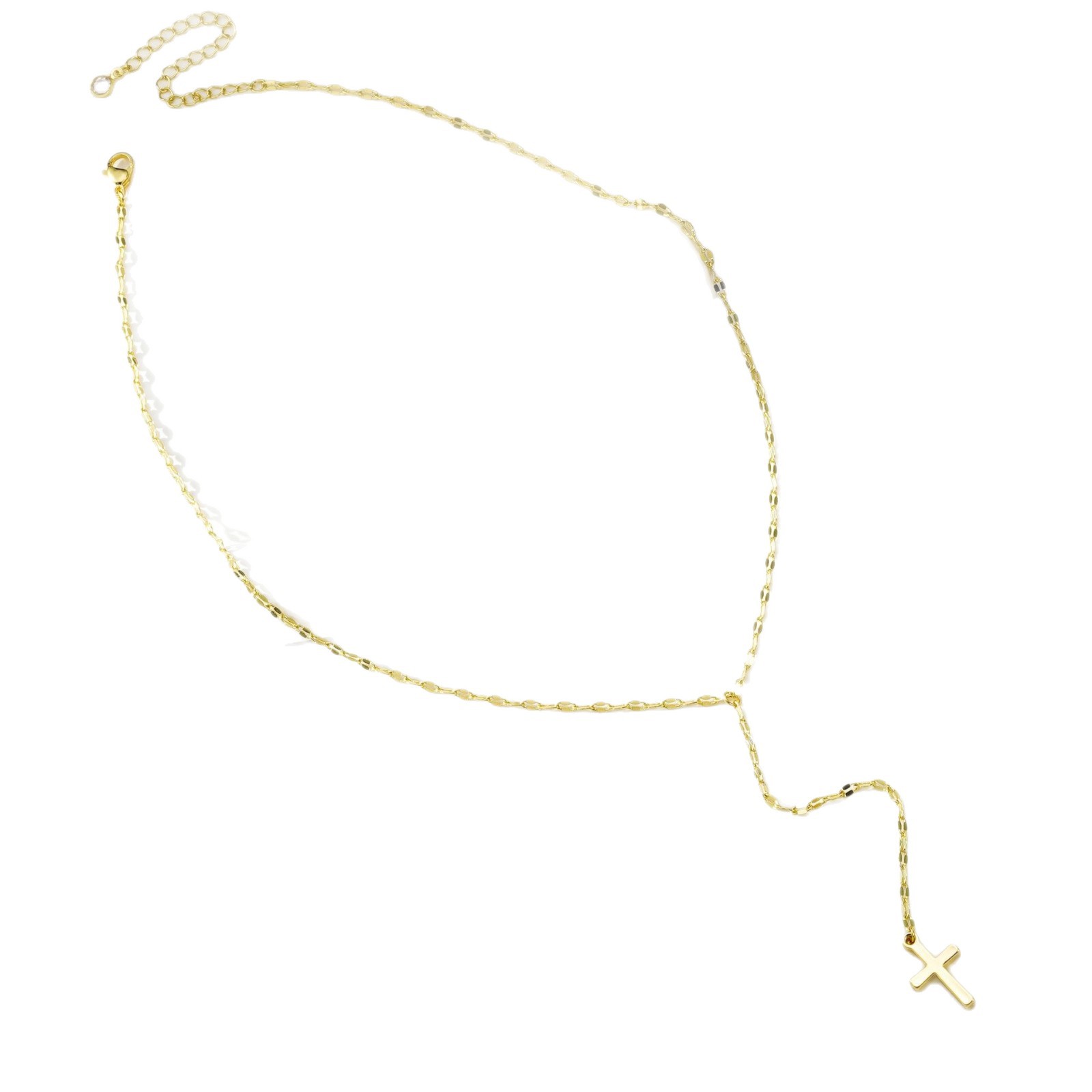 2025 New Arrival Women Niche Designed Y Shaped Cross Pendant Necklace Trendy Unique Jewelry