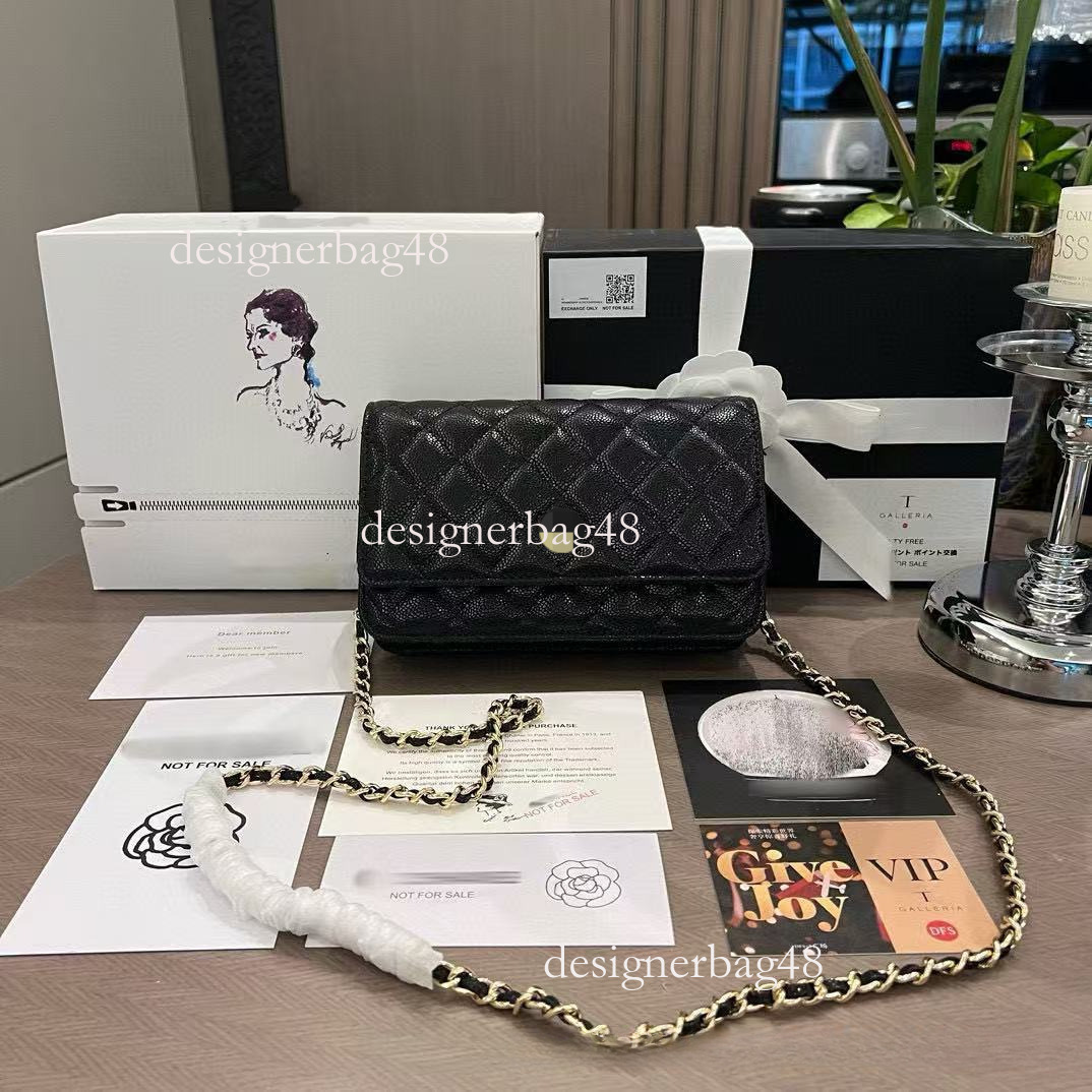 Makeup Member Points Caviar designer bag Genuine Leather Fortune VIP Luxury bag Gift Diamond Pattern Single Shoulder Crossbody Bag