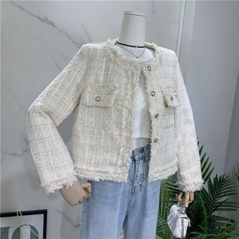 Spring And Autumn New Elegant Luxury Designer Free Shipping Luxury Chanel Style Women's Short Jacket 2025 New European And American Tassel Short 