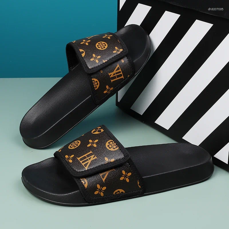 Slippers Men's Genuine Leather Sandals Comfortable Man Sandal House Summer Shoes Sale Mens Slipper Flip Flop Slides