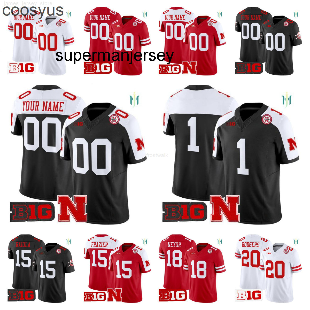 james Mens Nebraska Cornhuskers 2025 custom stitched football jerseys Dylan Raiola