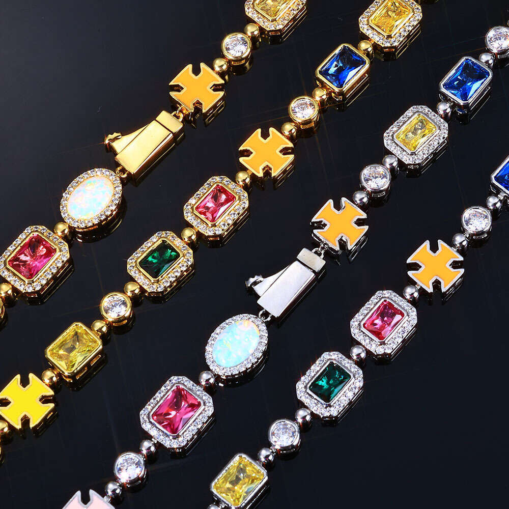 Hip Hop Colorful Women's Jewelry High-end Zircon Men's Necklace