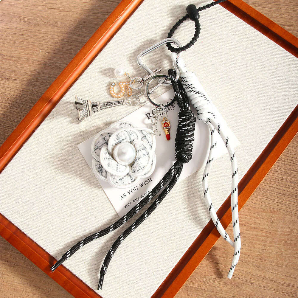 Style Camellia Hanging Box Accessories Creative New Eiffel Tower Bag Pendant Decoration