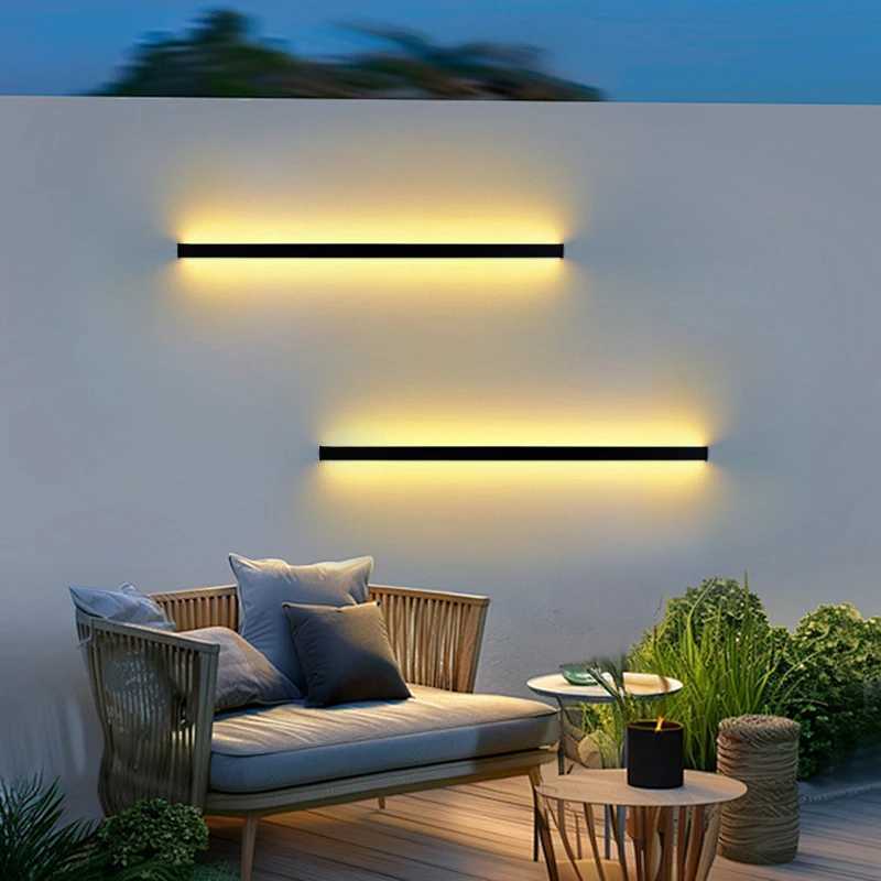 120cm 55cm Garden LED Wall Light Outdoor Waterproof IP65 Lighting AC220V Modern LED Long Wall Lamp Balcony Villa External Indoor X250815