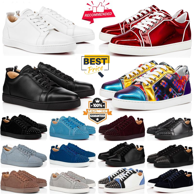 new Luxury Designer Low Dress Shoes Mens Casual Shoes Sneakers Glitter Grey Rivets Leather Suede Camo Green Men Women Fashion Spikes Office Career Wedding Trainers