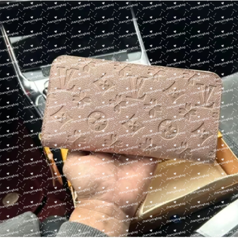 Designer Wallets Fashion Women Men Wallet Genuine Leather Wallet Single Zipper Lady Ladies Long Classic Coin Checker Plaid Flower Purse With out Box free shipping