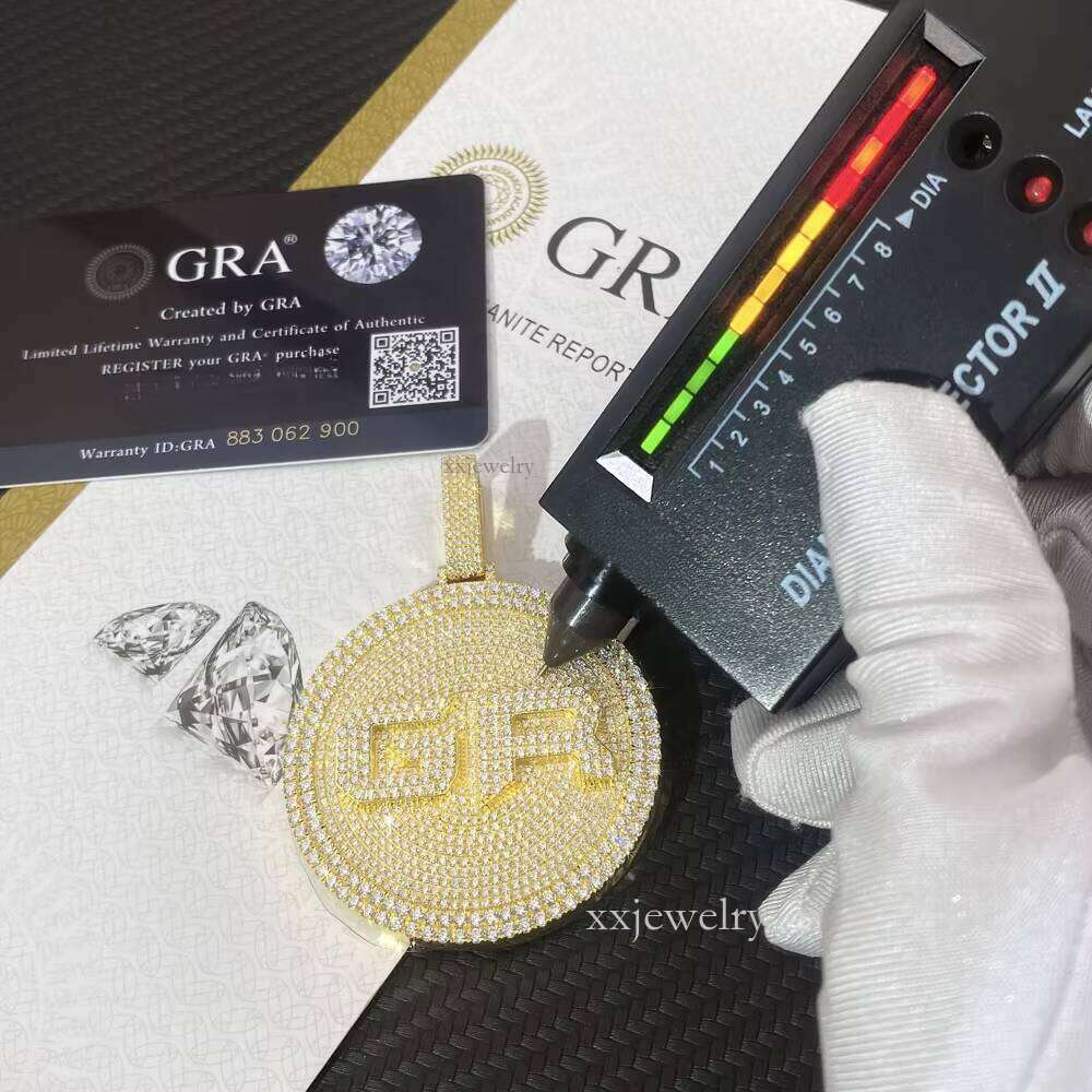 Icy Letter S 10K 14K Silicone Stone VVS Pendant Chain Hip Hop Boutique Jewelry