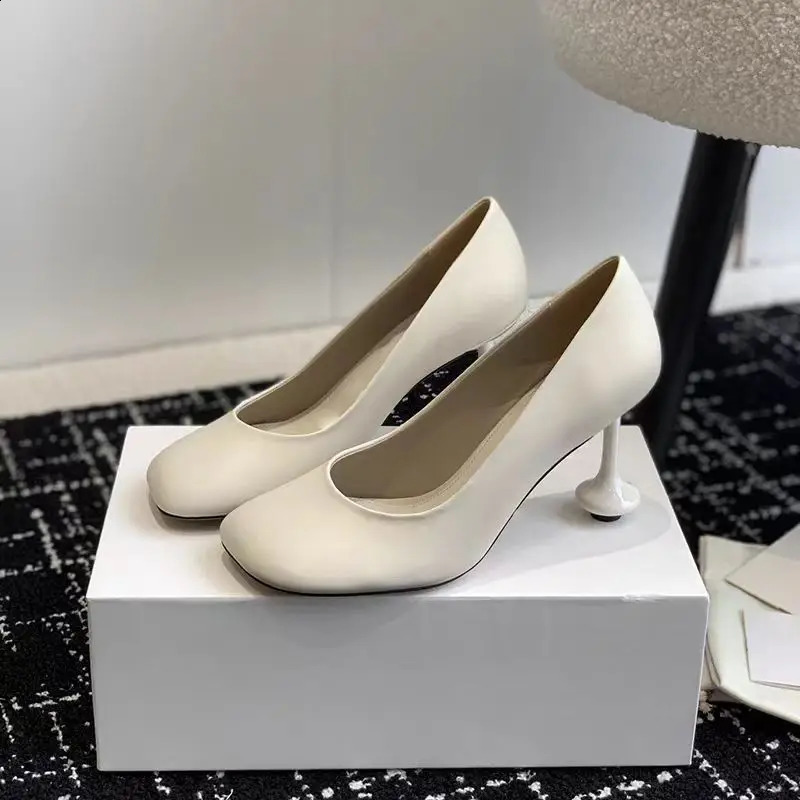 s Party Women High Heels White Dress Pumps Strange Heel Stiletto Sexy Wedding Single Shoes Woman 250815