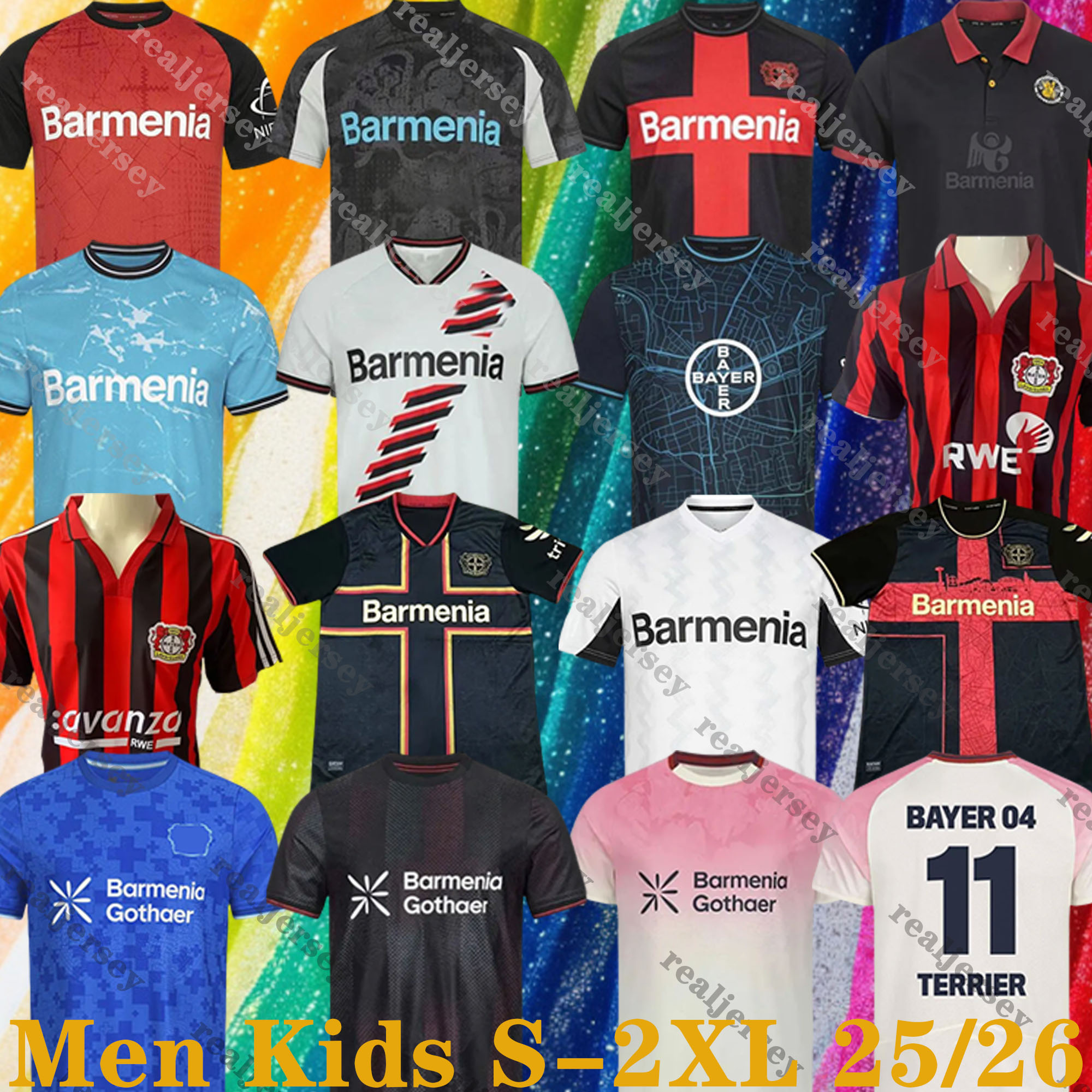 2025 2026 Leverkusen Soccer Jerseys SCHICK ADLI BONIFACE TERRIER TELLA Men Uniforms SARCO KOFANE MAZA ALEIX GARCIA ADLI PALACIOS 23 24 25 26 Football Shirts kids kits