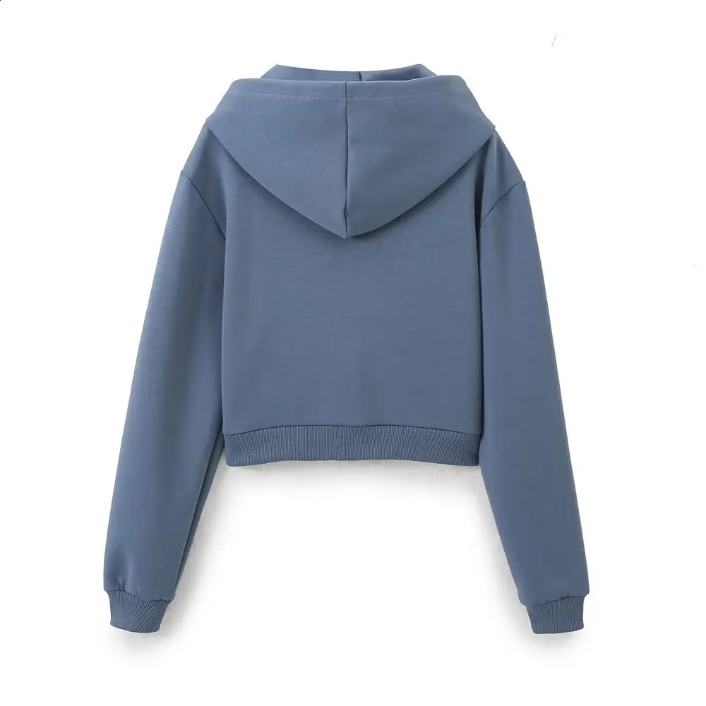 RARA Womens Hooded Zip Up Cropped Jacket and Drawstring Flared Pants Set Cozy Stylish for Daily Sporty Looks 251022