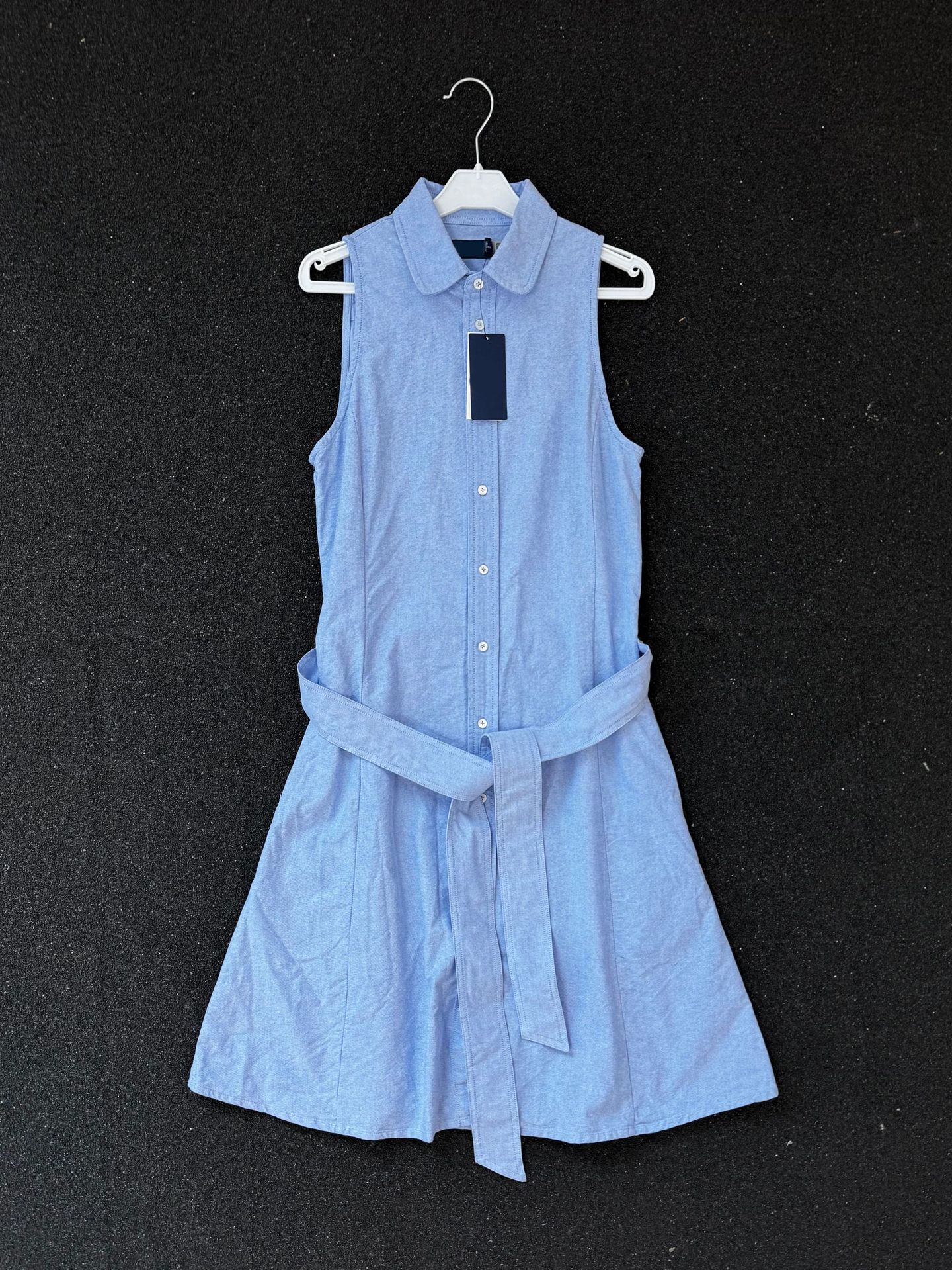 D21520 Summer Women's Loose Skirt Classic Pony Embroidery White Moonlight Dress