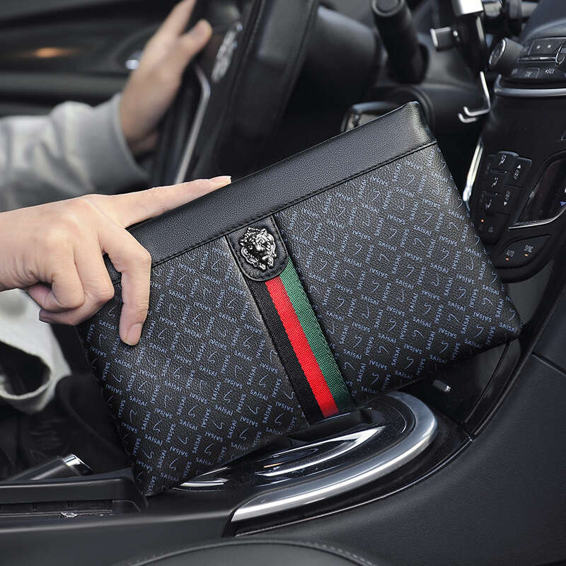 Hot Selling New Clutch Men Genuine Leather Handbag Fashion Handheld Business Casual Envelope Bag Designer Bags