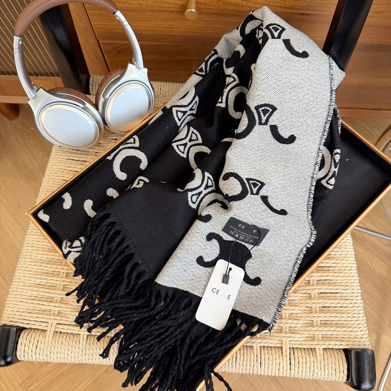 Wool scarf luxury designer scarf autumn and winter styles for men and women warm and comfortable touch high-end fashion craftsmanship fashionable size 45x180cm