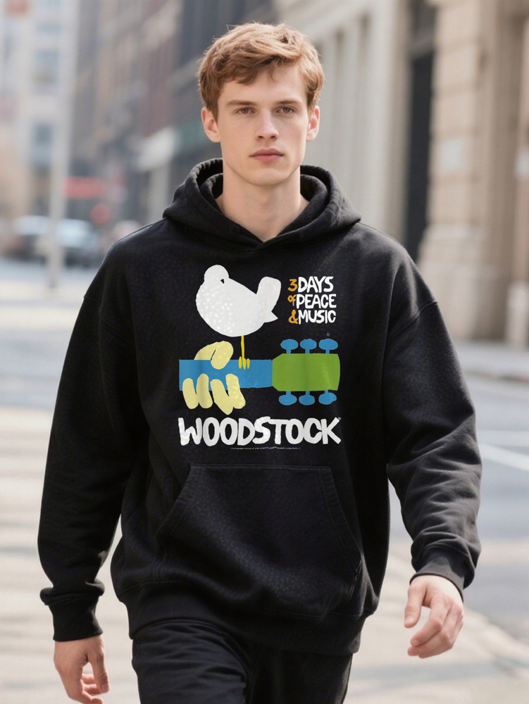 Woodstock Days Of Peace And Music Poster Hoodie Plus Size L XL