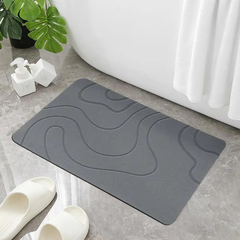 Indoor Diatomite Stone Bath Mat Diatom Mud Soft Mat Water Absorption Quick Drying Diatomite Stone Shower Mat Entryway Rugs 250811