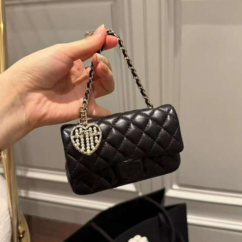 Designer Handbags Evening Bags Mini Pendant Bag Party Cute Chain Clutch Fashion Luxury 25A Pearl Pearl-heart Burgundy Wrist Coin Purses 12cm