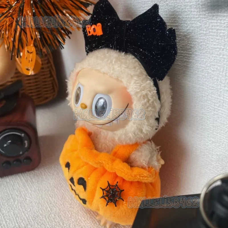 New Labubu Wholesale Labubu Doll Clothes Accessories Halloween Cute Pumpkin Set 17cm Pendant Labubu Clothes H250816