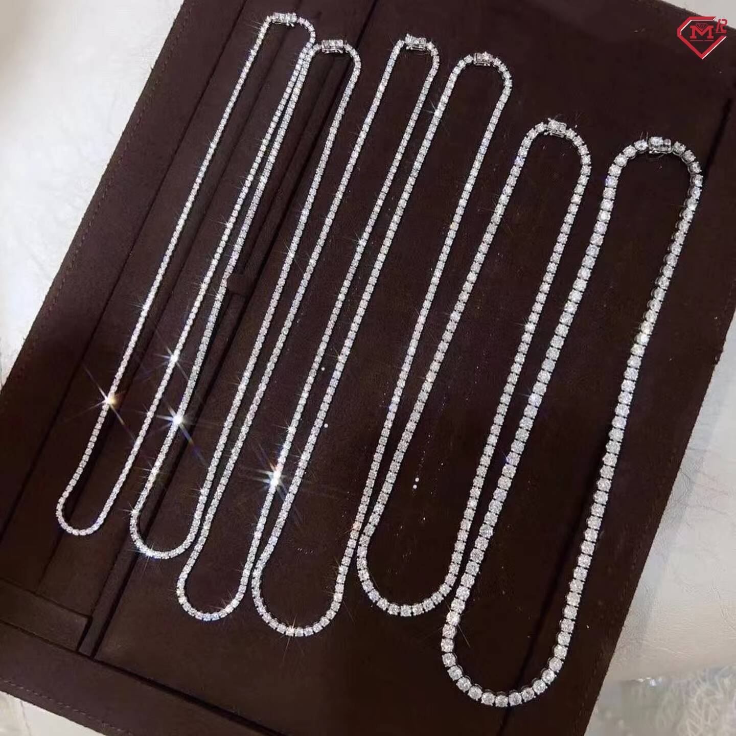 Wholesale Tennis Chain Women Iced Out Tennis Necklace 925 Silver 3mm 4mm 5mm 6mm Men Vvs Moissanite Tennis Chain