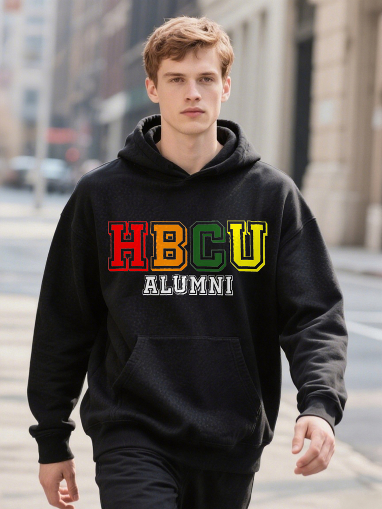 HBCU Alum Graphic Cotton Casual Crew All Season Knit Fabric Regular Hoodie Fit