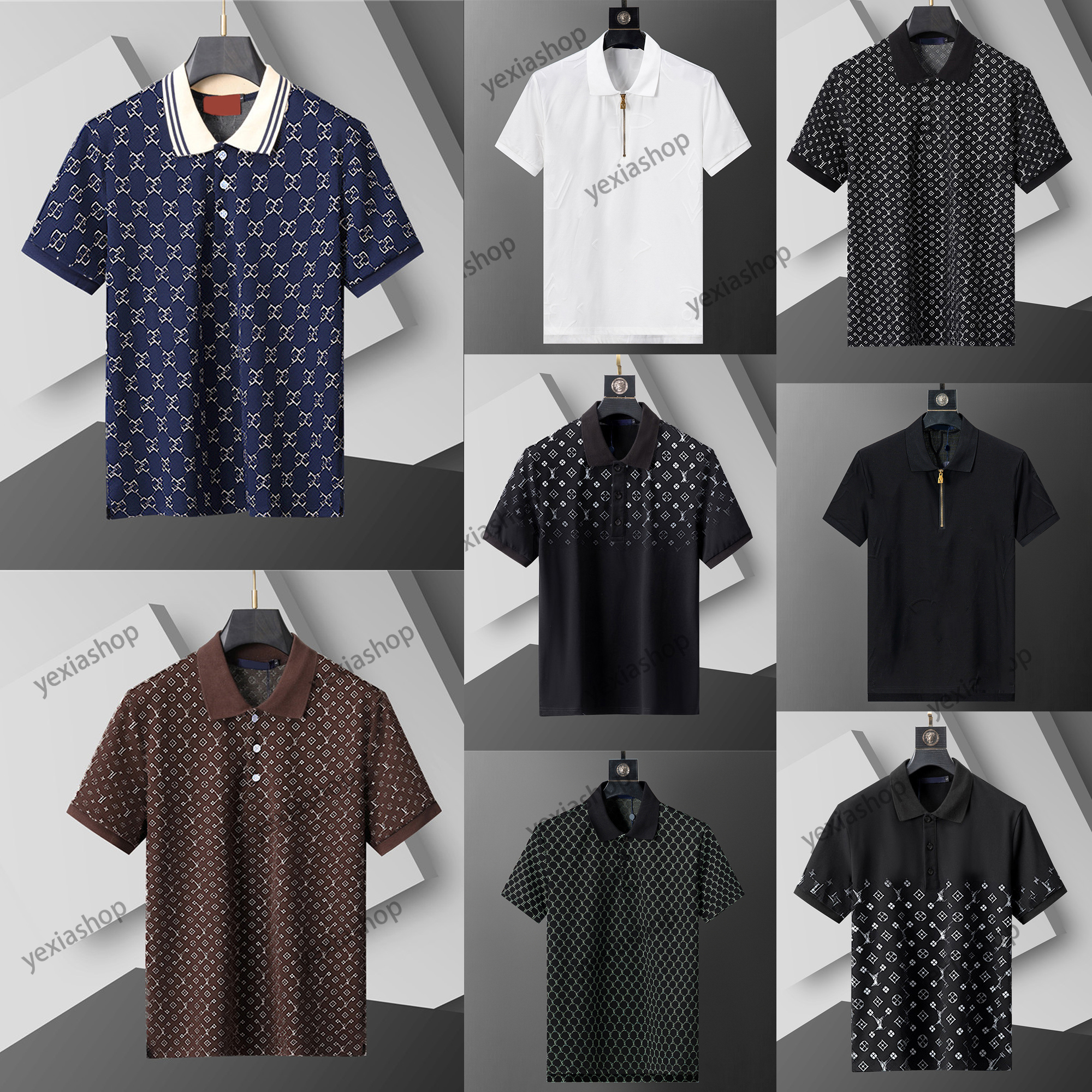 Mens Designer Polo Shirt Fashion Embroidered Golf Shirts Mens Polo Shirt Asian size M-XXXL