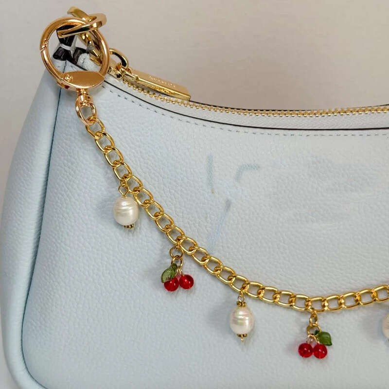 Sweet Korean Style Women's Accessories Versatile Fruit Cherry Pendant Bag Hanging Chain