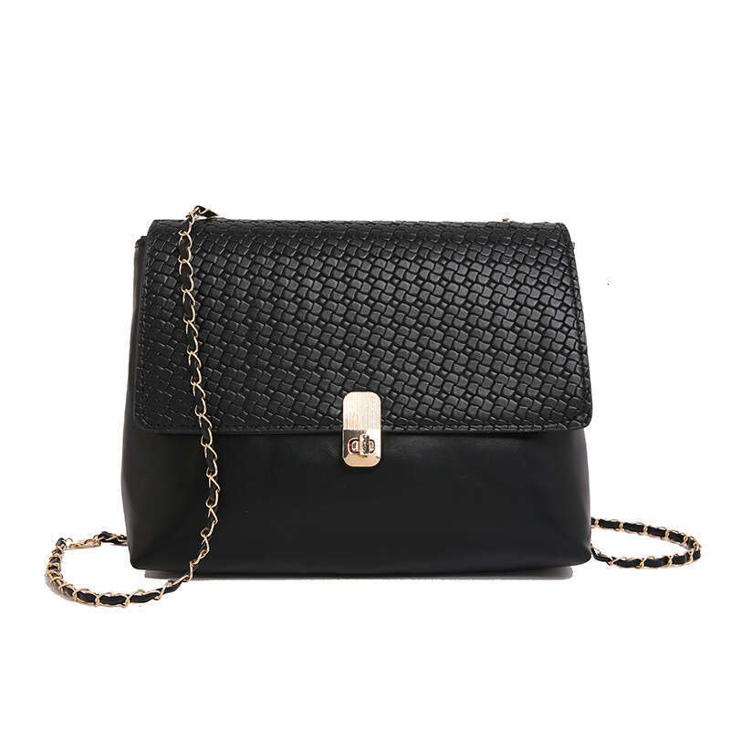 Fashionable Personality Woven Pattern Handbag 2025 New Texture Chain Commuter Designer Niche Bags Versatile Shoulder Crossbody Bag