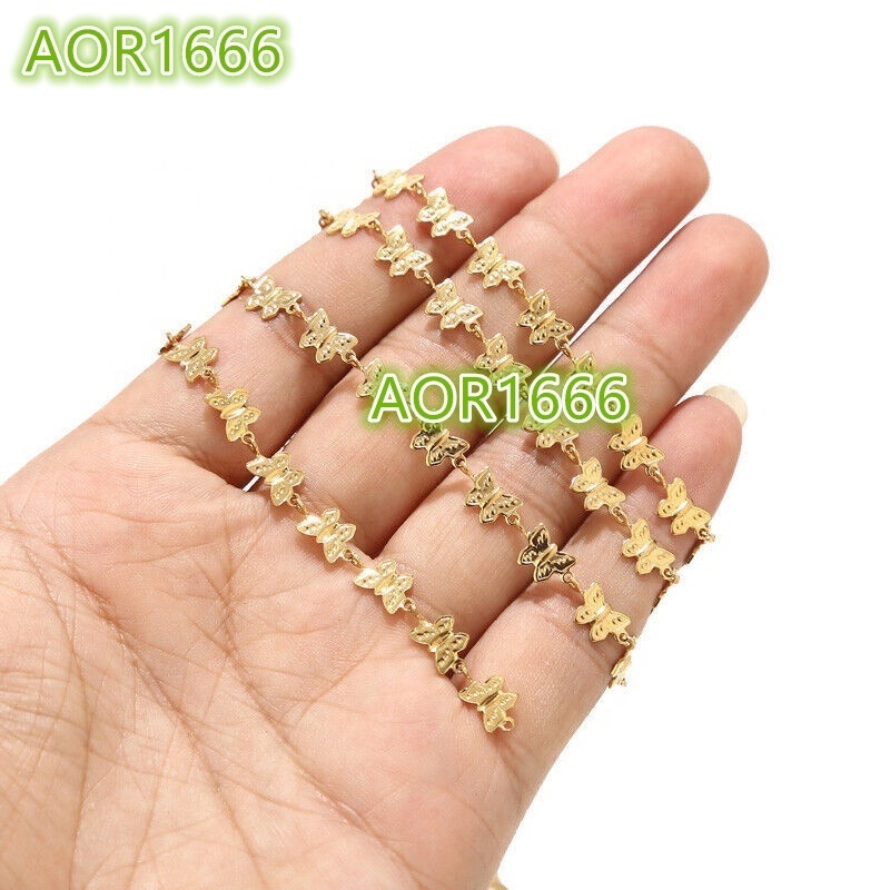 Dina Summer Trend Waterproof Bikini Jewelry Body Chain Stainless Steel Jewelry Bow Butterfly Charms Chain Belly Chain for Women