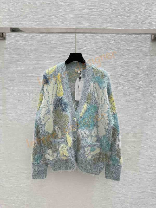 Women's Sweaters Designer Milan Runway Sweaters 2025 New Autumn Winter Neck Long Sleeve woolen cardigan Fashion Designer Sweaters Brand Tops women coats