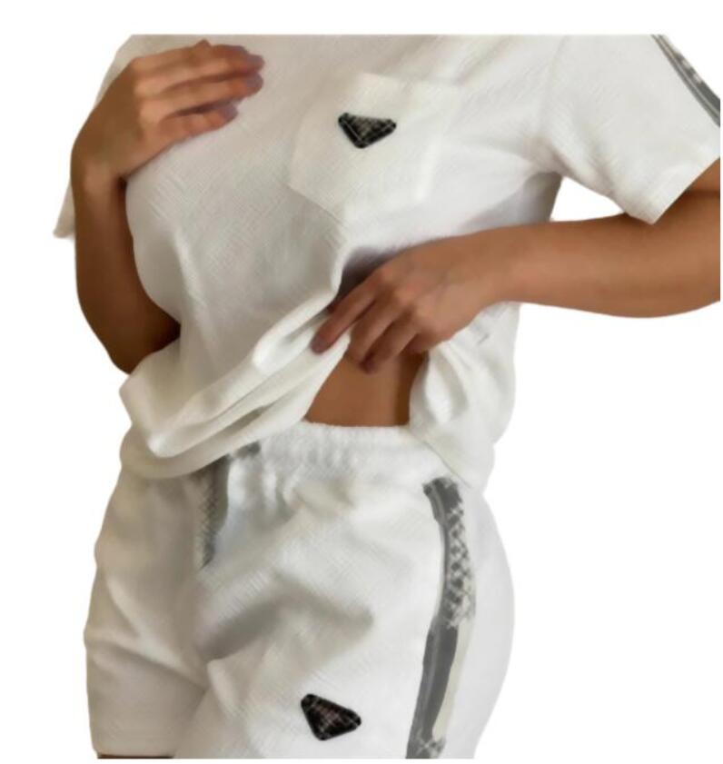 Designer Women Tracksuit Embossed Two Piece Set Sportswear Ladies Casual O-Neck Pullover Short Sleeve T-Shirt Jogger Shorts suits