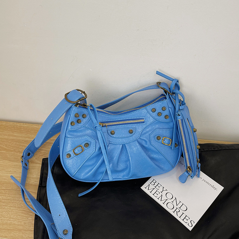 Designer Bag Foreign Trade Wholesale Hot-selling Women's Bags Trendy Luxury Bag Large Capacity Crossbody Pleated Single Shoulder Color Block Mother-daughter Bag