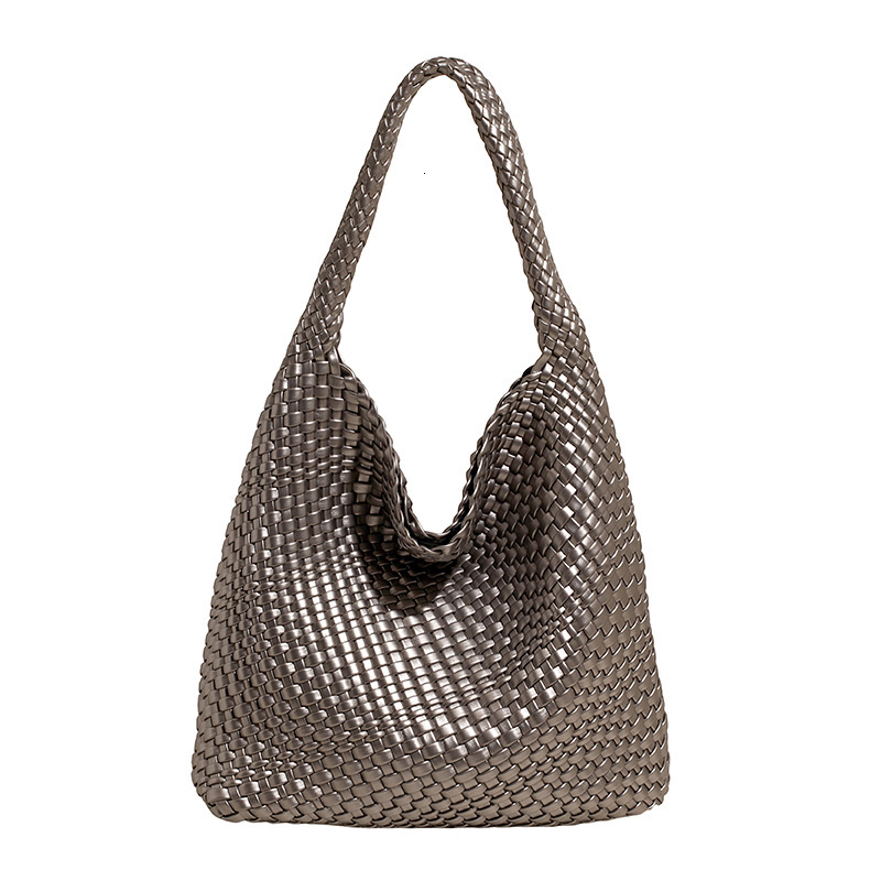 Luxury Brand Designer Bag European And American Fashion Woven Tote Bucket Bag For Women 2025 New Summer Large Capacity Commuter Mother-Daughter Bag Si