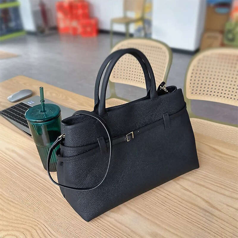 Designer Tote Autumn Winter New Top Layer Cowhide Simple Commuter Large Capacity Handheld Briefcase Single Shoulder Crossbody Bag