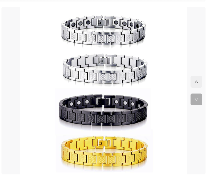 New titanium steel magnetic bracelet for men, stainless steel plated with 18k gold, non-fading, adjustable bracelet