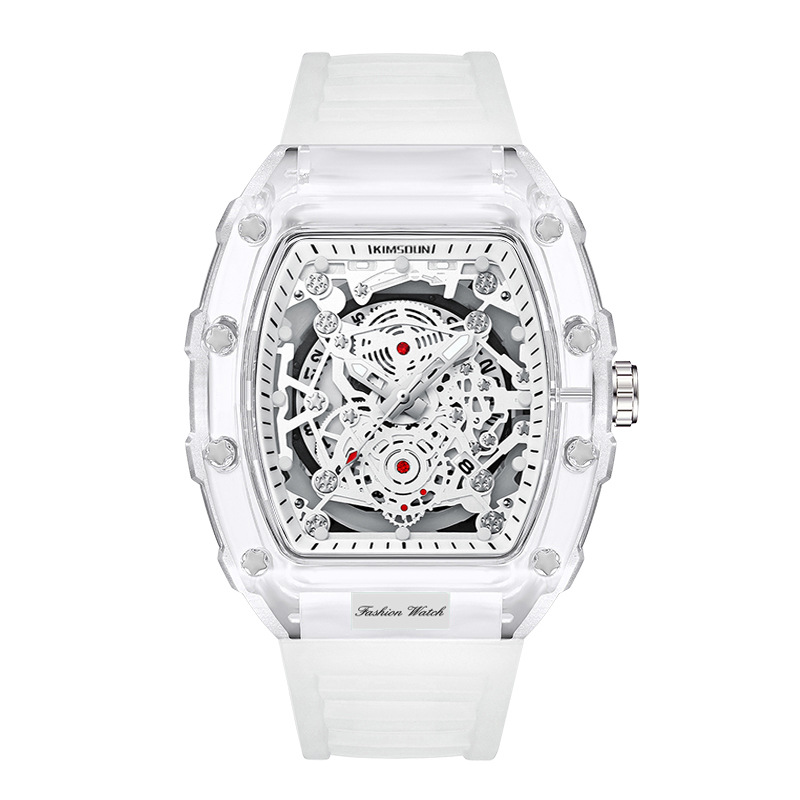 Designer Watch, World Brand Designer watches, personalized fashion transparent barrel shape quartz men's watch, waterproof non-fading watch