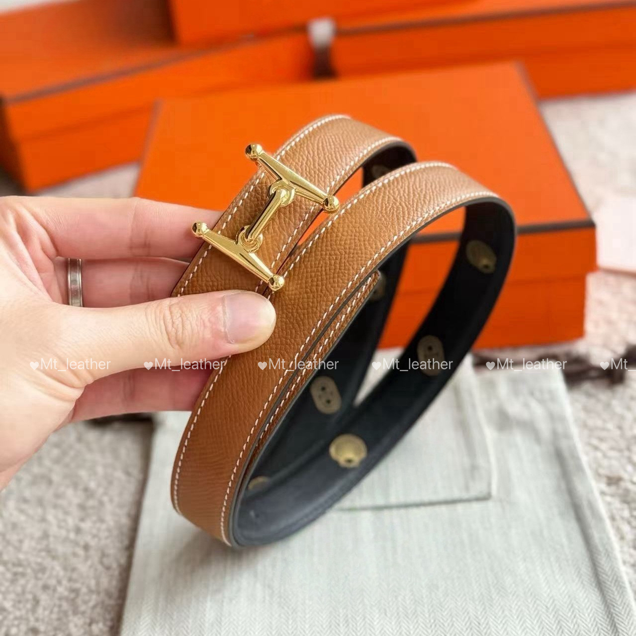 Women Reversible Designer Belt Genuine Leather Belts for Women Width 2.4CM MORS Letter Smooth Buckle Epsom leather Fashion Thin belt Luxury women belt with gift box