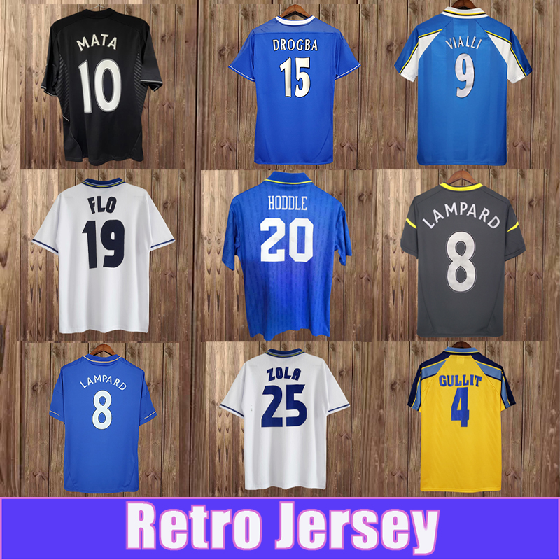 1995 2017 DROGBA LAMPARD Mens Retro Soccer Jerseys SHEVCHENKO ALEX DECO MINEIRO ROBBEN Home Away 3rd Vintage Football Shirts