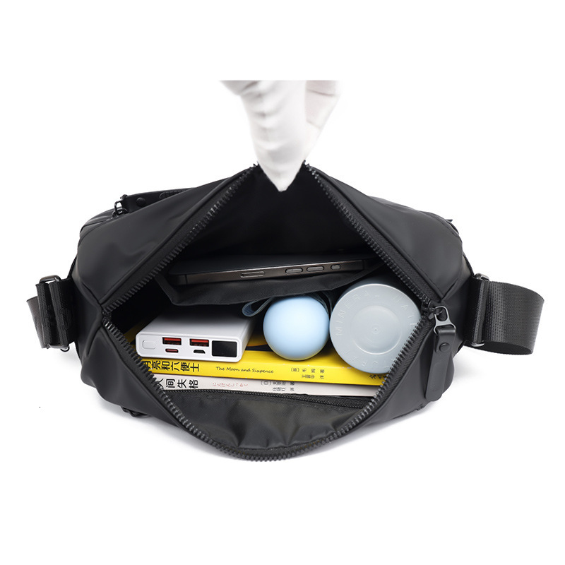 Free Shipping Designer Bag Men's Leather Luxury Bag Messenger Bag Double Zipper Large Capacity Commuter Men's Shoulder Crossbody Bag Cycling
