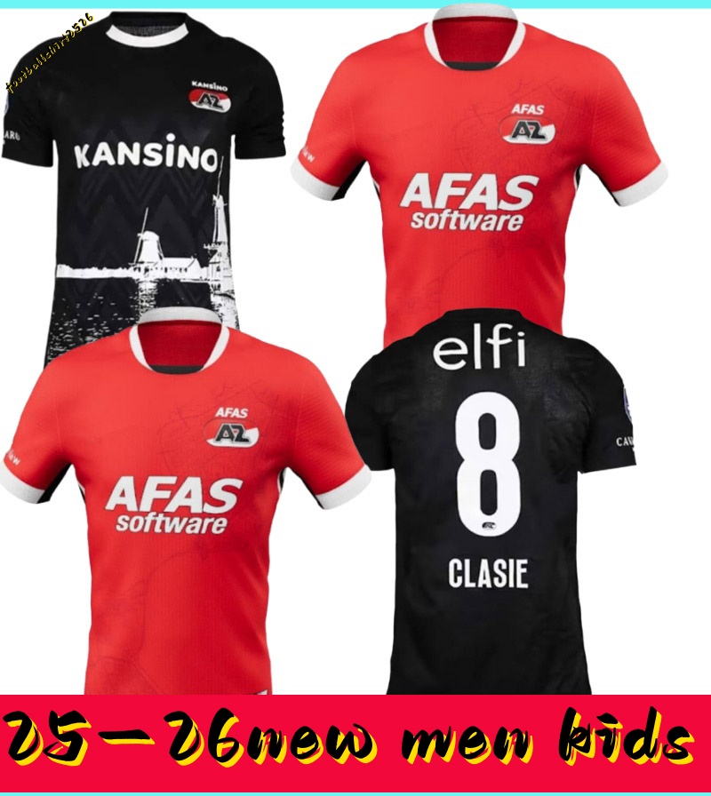 25 26 AZ Alkmaar Soccer Jerseys 2024 2025 GOES CLASIE Football Shirts Home Uniforms kids kits socks full sets Men Kids Kit