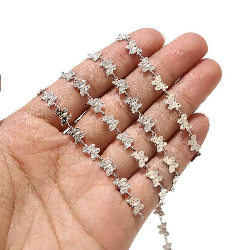 Dina Summer Trend Waterproof Bikini Jewelry Body Chain Stainless Steel Jewelry Bow Butterfly Charms Chain Belly Chain for Women