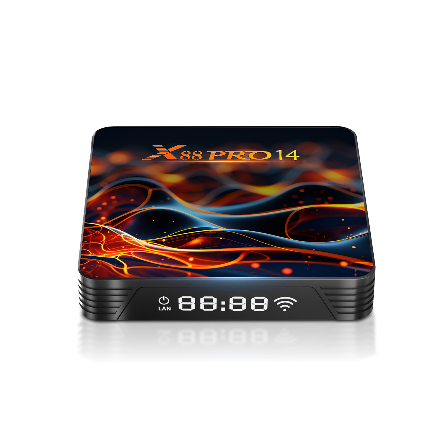 TV Box X88 Pro 14 Android 14 RK3518 Quad Core 2GB RAM 16GB ROM 4K LAN 100M Wifi6 BT 5.0 Voice Remote Media Player Set Top Box