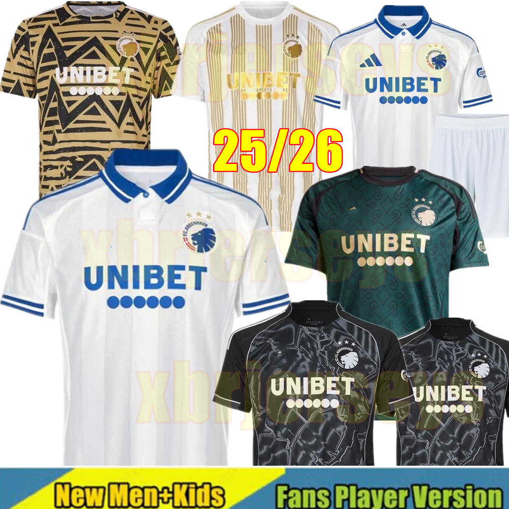 4XL 25 26 FC Copenhagen soccer jerseys BARDGHJI VAVRO OSKARSSON 2025 2026 White Gold Football Shirts Kit Byens Hold football shirt