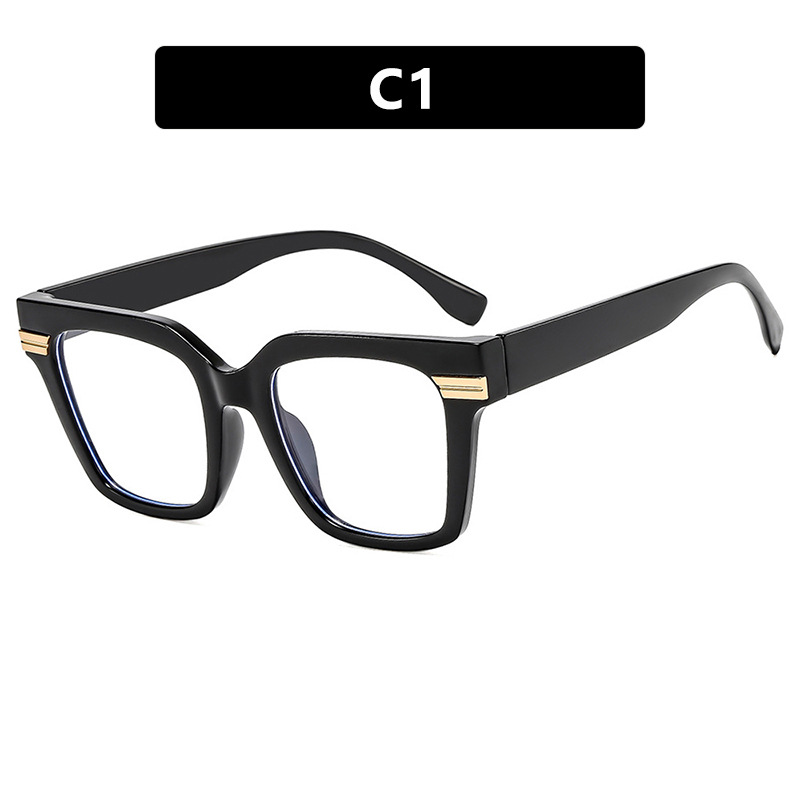 2025 Square Over sized Blue Light Glasses Trendy Non Prescription Frames for Women
