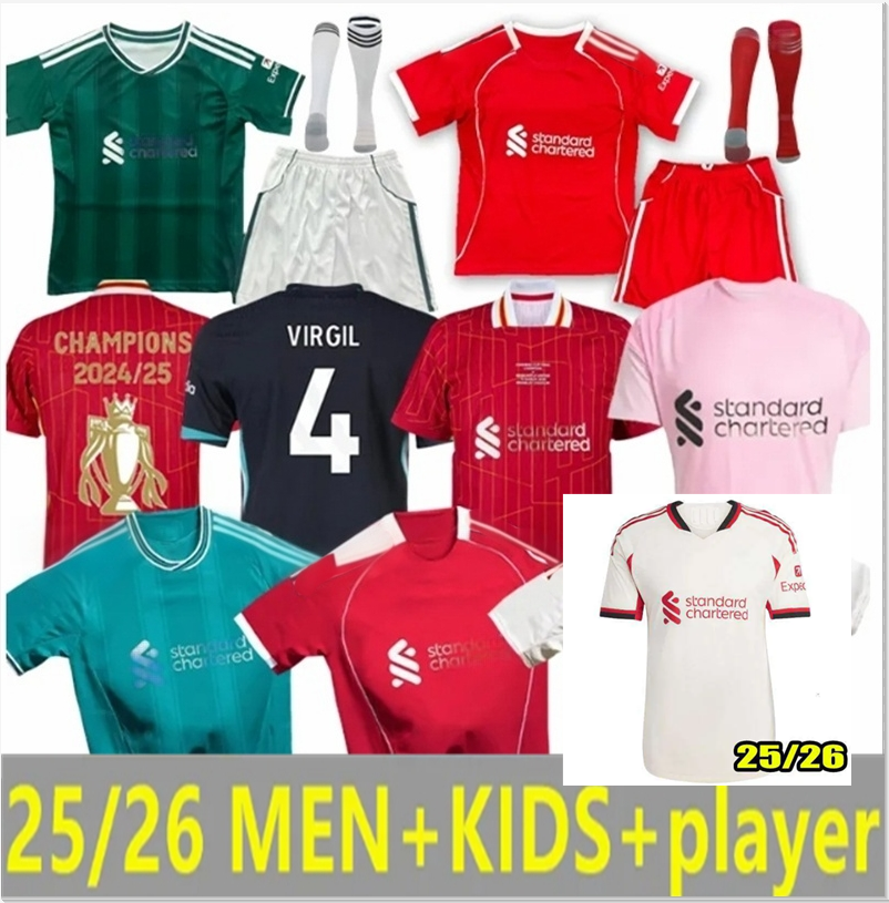 S-4XL 25 26 DIOGO JOTA WIRTZ FRIMPONG KERKEZ BRADLEY EKITIKE NYONI PECSI Szoboszlai soccer jerseys jersey Salah football shirts Adult kids wiht socks unifo...