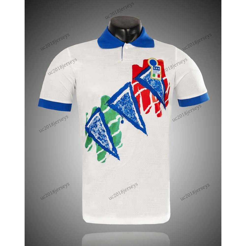 White 1994 Italy training shirt retro Soccer Jerseys MALDINI BAGGIO R. DEL PIERO 94 95 96 classic football Shirt